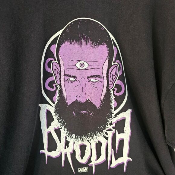 AEW Brodie Lee T-Shirt 3XL Black The Dark Order Gildan Wrestling Tee - Picture 1 of 5